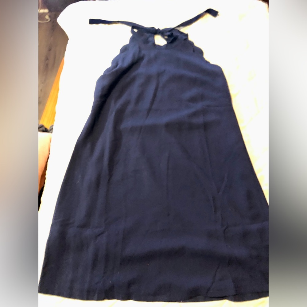 Navy blue halter dress